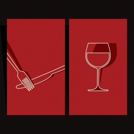 Wine list and menu design のイラスト素材