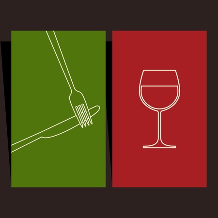 Wine list and menu design のイラスト素材