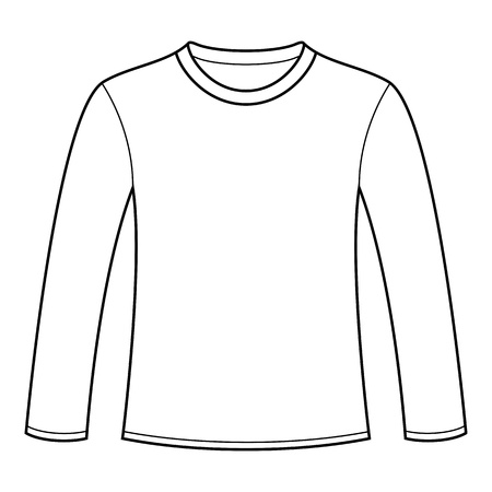 Long-sleeved T-shirt templateのイラスト素材
