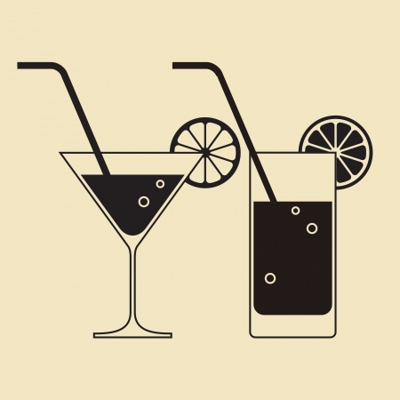 Cocktail glassesのイラスト素材