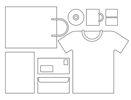 Corporate identity templateのイラスト素材