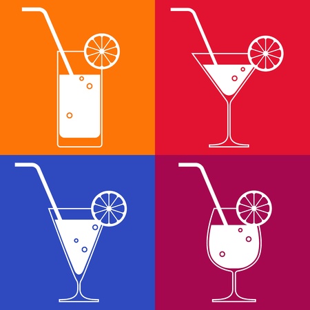 Cocktail glasses のイラスト素材