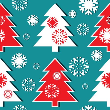 Christmas tree patternのイラスト素材