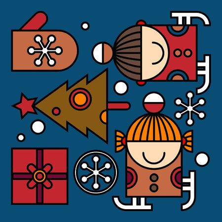 Christmas pattern. Vector illustrationのイラスト素材