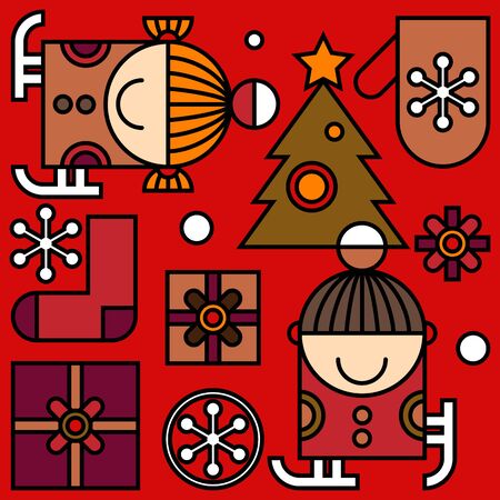 Christmas pattern のイラスト素材