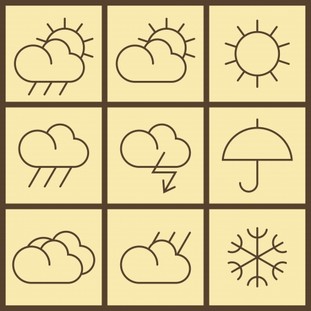 Weather icons のイラスト素材