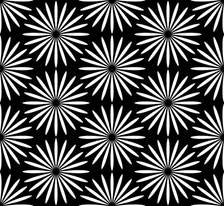 Flower black and white patternのイラスト素材