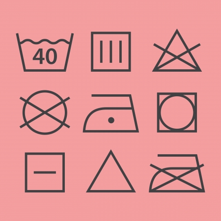 Washing symbolsのイラスト素材