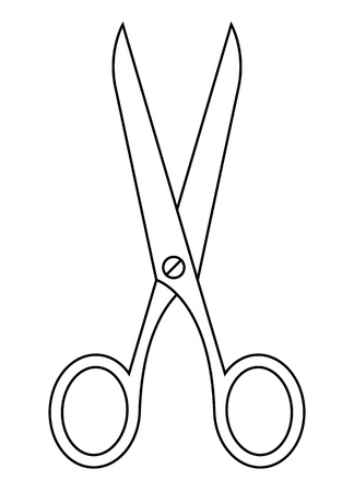 Scissors symbol isolated on white backgroundのイラスト素材