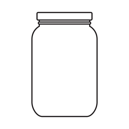 Blank jar with cap isolated on white backgroundのイラスト素材
