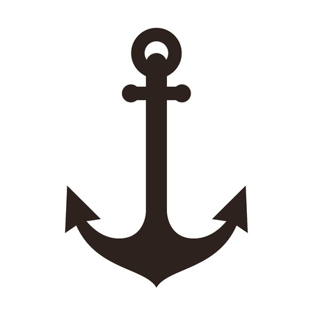 Anchor sign isolated on white background