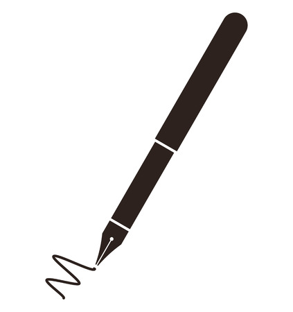 Fountain pen isolated on white backgroundのイラスト素材