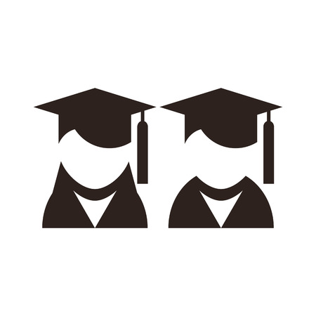 University avatar. Education icons isolated on white backgroundのイラスト素材