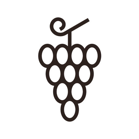 Grapes icon isolated on white backgroundのイラスト素材