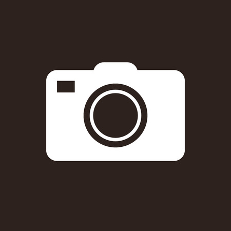 Camera icon on black backgroundのイラスト素材