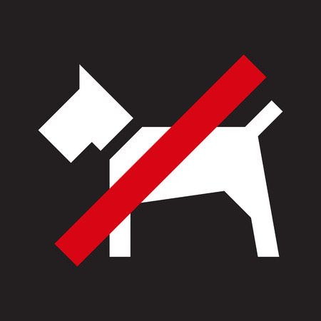 No dogs sign on black backgroundのイラスト素材