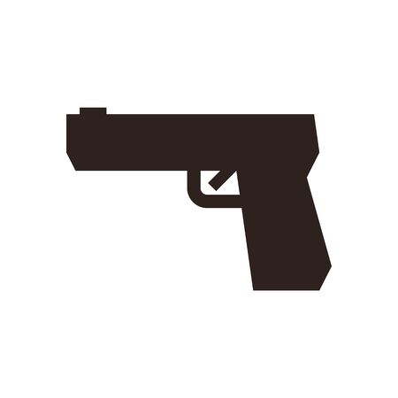 Gun icon isolated on white backgroundのイラスト素材