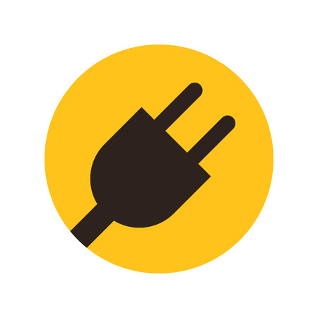Plug icon isolated on white backgroundのイラスト素材