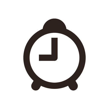 Clock icon isolated on white backgroundのイラスト素材