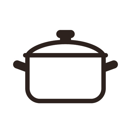 Cooking pot symbol isolated on white backgroundのイラスト素材