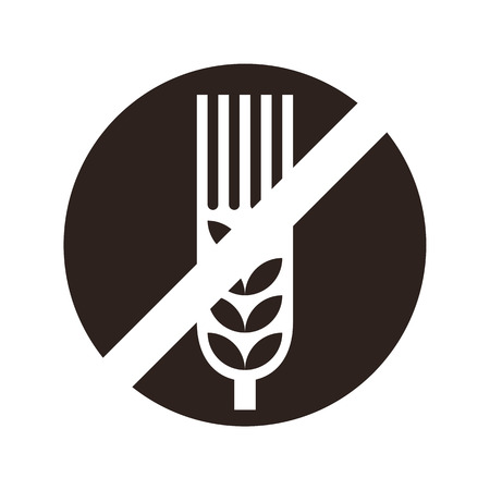 Gluten Free Sign isolated on white backgroundのイラスト素材