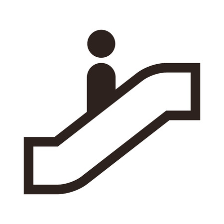 Escalator icon isolated on white backgroundのイラスト素材