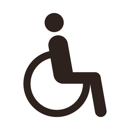 Disabled handicap icon isolated on white backgroundのイラスト素材