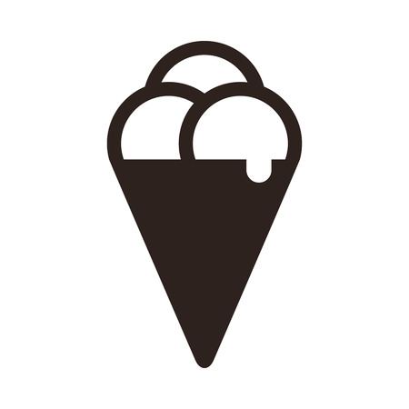 Ice cream icon isolated on white backgroundのイラスト素材