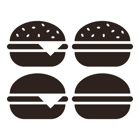 Hamburger icon set  isolated on white backgroundのイラスト素材