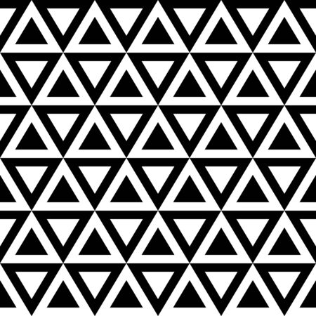 Seamless geometry pattern in black and whiteのイラスト素材