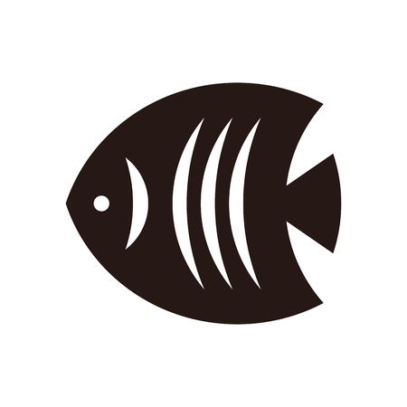 Fish icon isolated on white backgroundのイラスト素材
