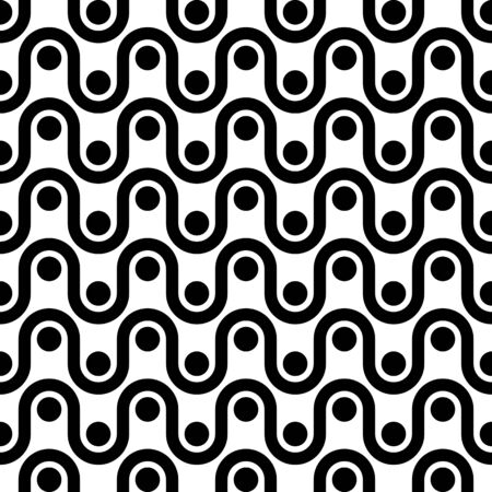 Seamless abstract pattern in black and whiteのイラスト素材