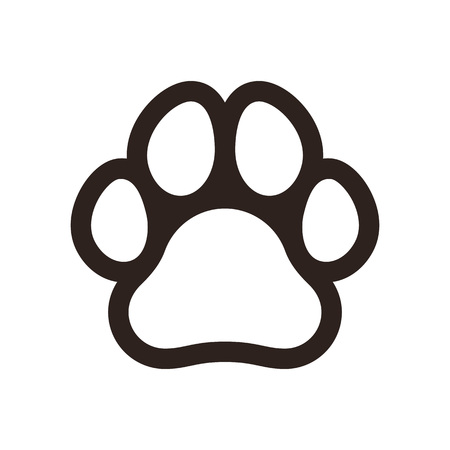 Paw print icon isolated on white backgroundのイラスト素材