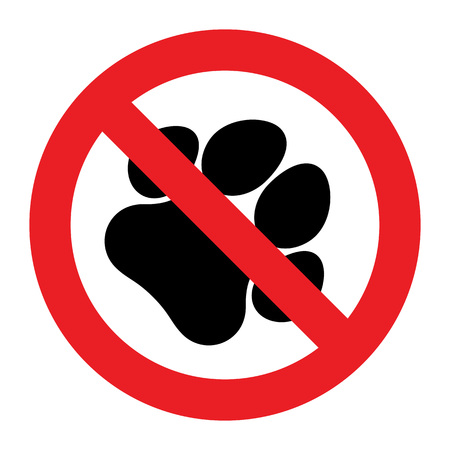 No pets  sign isolated on white backgroundのイラスト素材