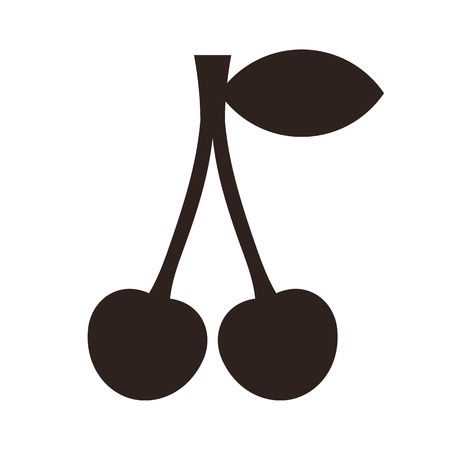 Cherry icon isolated on white backgroundのイラスト素材