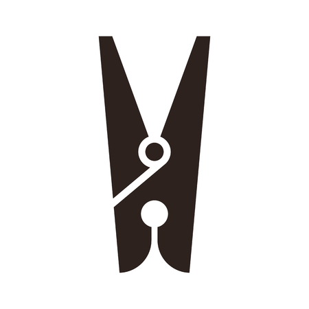 Clothes peg icon isolated on white backgroundのイラスト素材