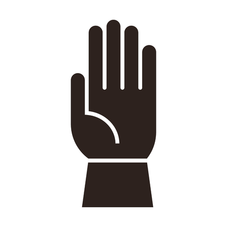 Construction glove sign isolated on white backgroundのイラスト素材