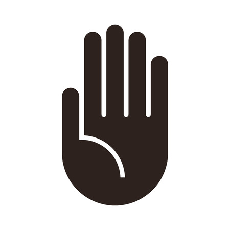 Hand icon isolated on white backgroundのイラスト素材
