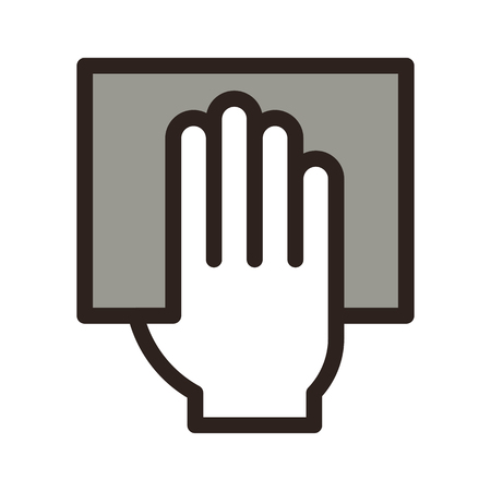 Vote icon. Giving vote symbol isolated ot white backgroundのイラスト素材