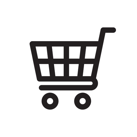 Shopping Cart Icon isolated on white backgroundのイラスト素材
