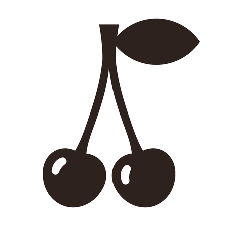 Cherry icon isolated on white backgroundのイラスト素材