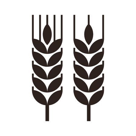 Wheat grain icon isolated on white backgroundのイラスト素材