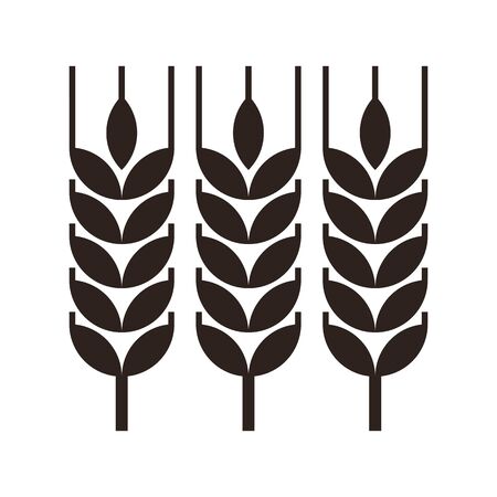 Wheat ear icon isolated on white backgroundのイラスト素材