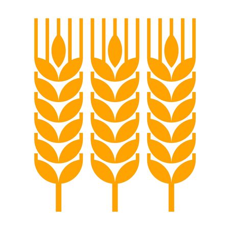 Wheat ear icon isolated on white backgroundのイラスト素材