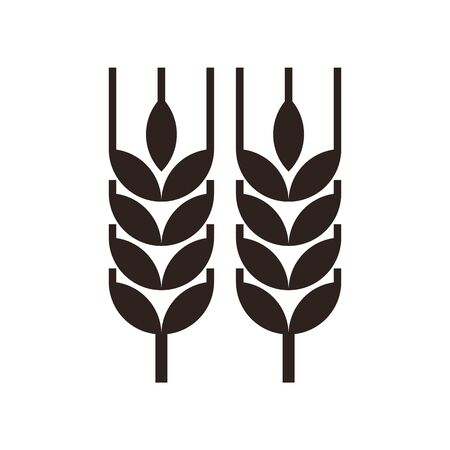 Wheat ear icon isolated on white backgroundのイラスト素材