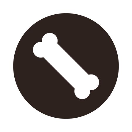 Dog bone icon isolated on white background