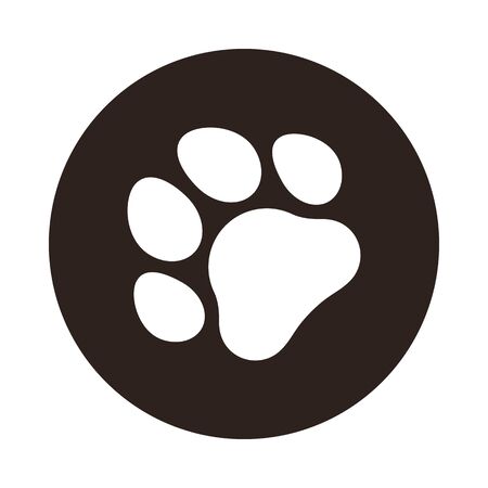 Paw print icon isolated on white backgroundのイラスト素材