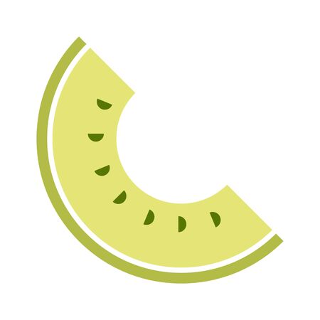Slice of melon icon isolated on white backgroundのイラスト素材