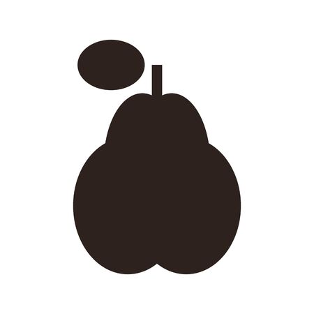 Pear icon isolated on white backgroundのイラスト素材