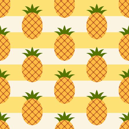 Pineapple pattern. Pineapple seamless backgroundのイラスト素材